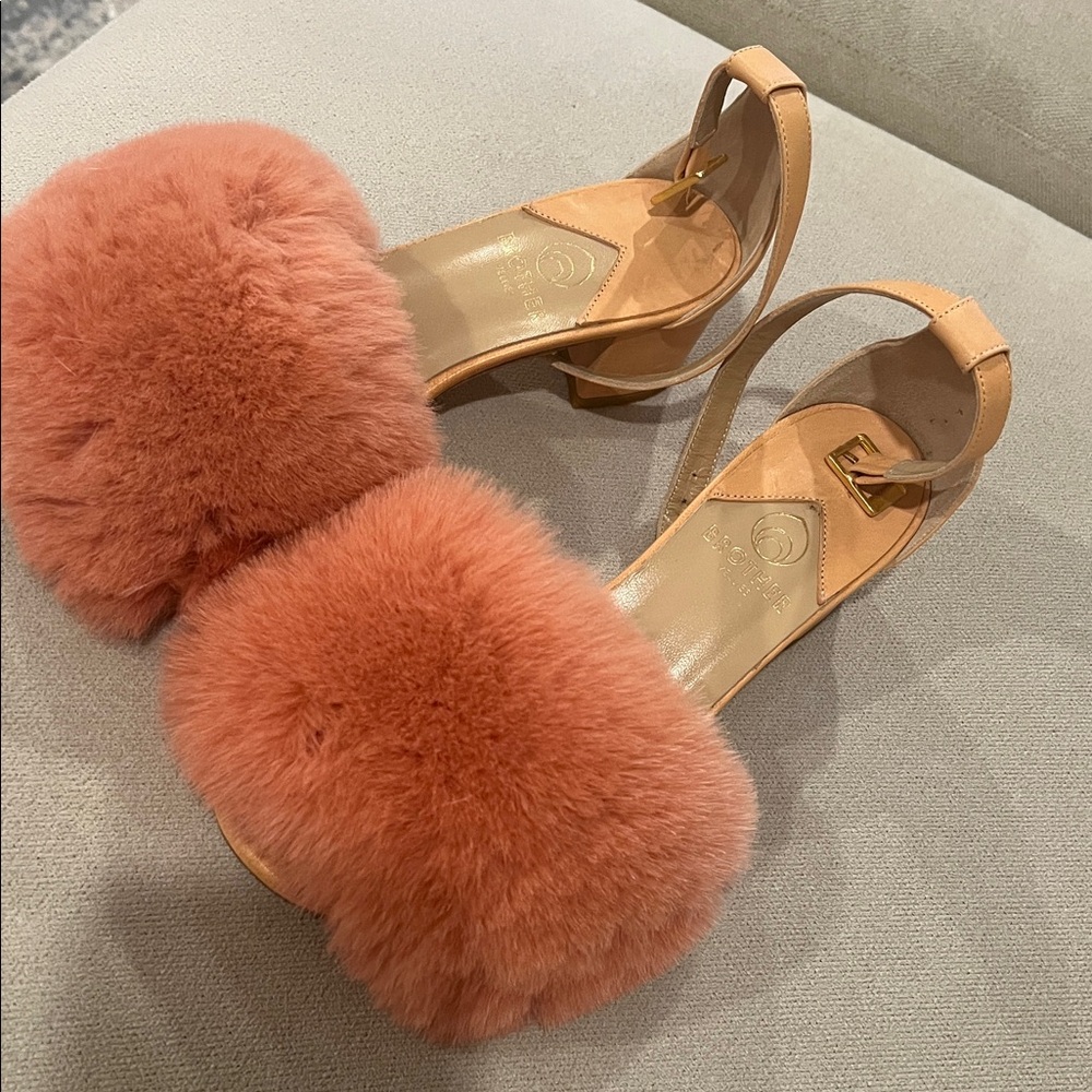 Brother Plush Peach Slippers